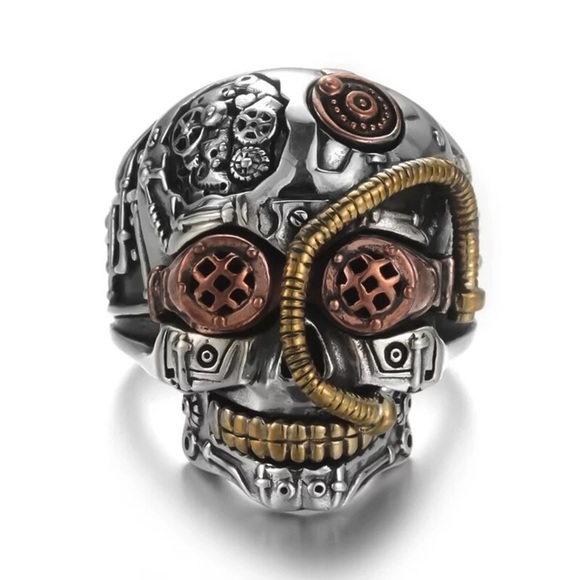 Steampunk Skull Ring - Picture 1 of 6